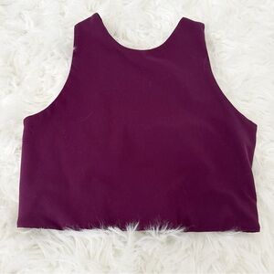 Girlfriend Collective Deep Purple Crop Top